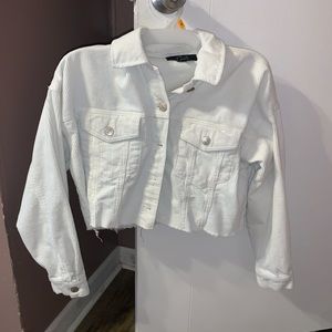 Forever 21 white jean jacket